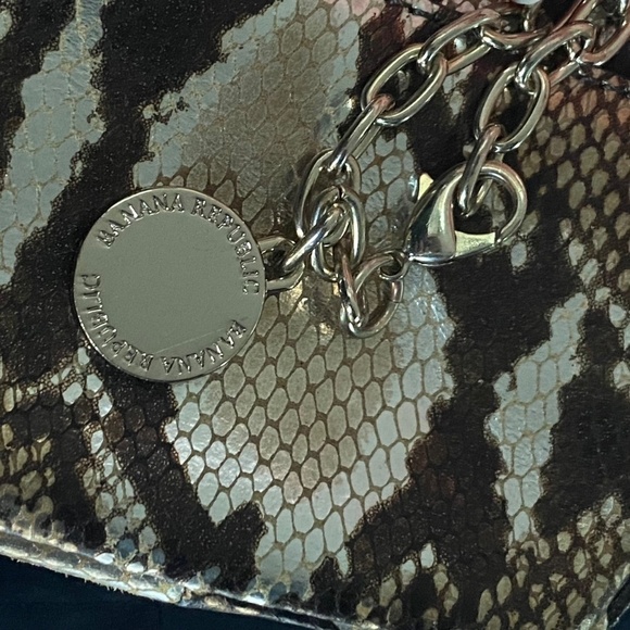 BANANA REPUBLIC Long Chain Crossbody Shoulder Leather Mini Bag in Metallic - Picture 7 of 7